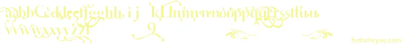 Шрифт CafeLounge19Trial – жёлтые шрифты