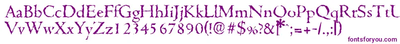 CambridgerandomRegular Font – Purple Fonts on White Background