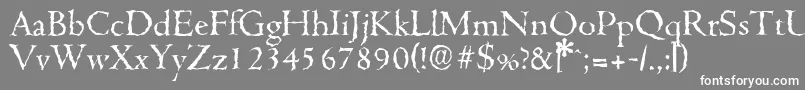 CambridgerandomRegular Font – White Fonts on Gray Background