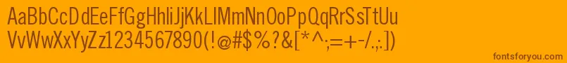 Slimsansserif Font – Brown Fonts on Orange Background