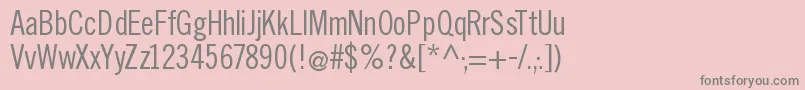Slimsansserif Font – Gray Fonts on Pink Background