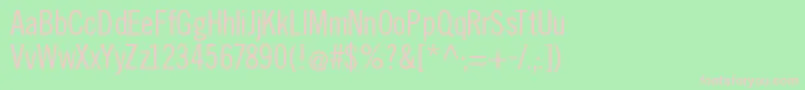 Slimsansserif Font – Pink Fonts on Green Background