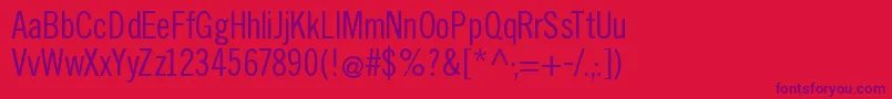 Slimsansserif Font – Purple Fonts on Red Background