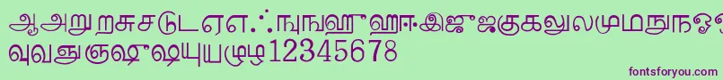 Шрифт HappydayNormal – фиолетовые шрифты на зелёном фоне