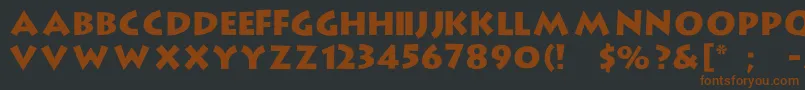 LargeRock-Schriftart – Braune Schriften auf schwarzem Hintergrund