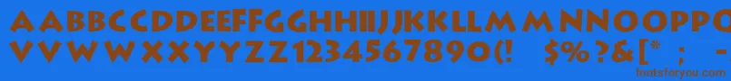 Подробнее о шрифте LargeRock Шрифт LargeRock – коричневые шрифты на синем фоне