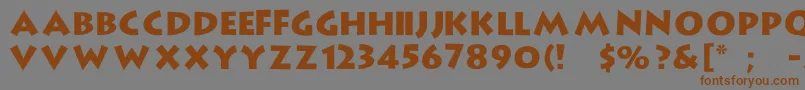 LargeRock-Schriftart – Braune Schriften auf grauem Hintergrund