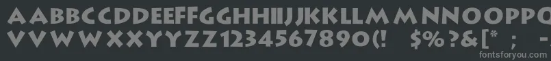 LargeRock Font – Gray Fonts on Black Background