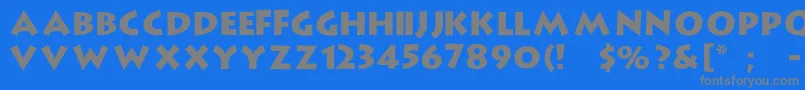 LargeRock Font – Gray Fonts on Blue Background