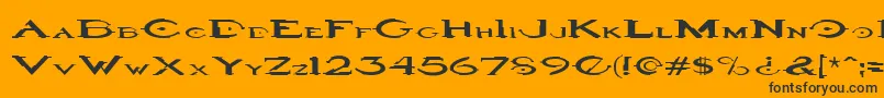 Halo3 Font – Black Fonts on Orange Background