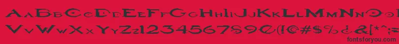 Halo3 Font – Black Fonts on Red Background