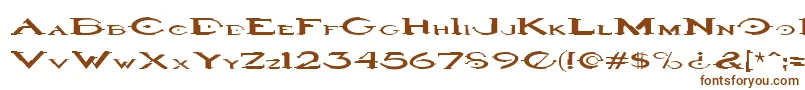 フォントHalo3 – 白い背景に茶色のフォント