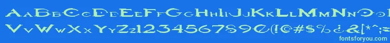 Halo3 Font – Green Fonts on Blue Background