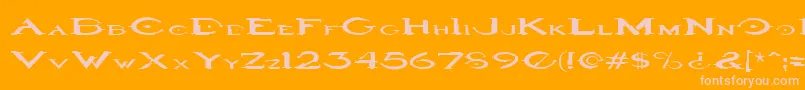 Fonte Halo3 – fontes rosa em um fundo laranja