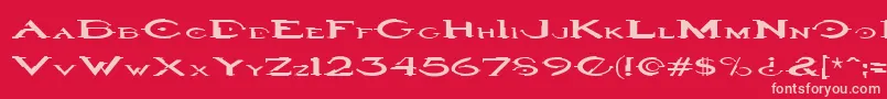 Halo3 Font – Pink Fonts on Red Background