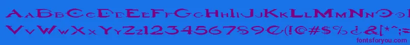 Halo3 Font – Purple Fonts on Blue Background