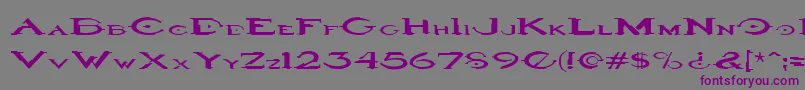フォントHalo3 – 紫色のフォント、灰色の背景