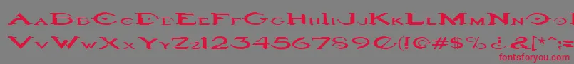 Halo3 Font – Red Fonts on Gray Background