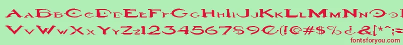 Halo3 Font – Red Fonts on Green Background