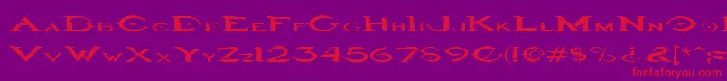 Halo3 Font – Red Fonts on Purple Background