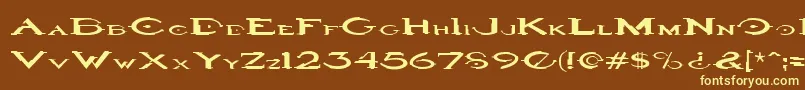 Halo3-fontti – keltaiset fontit ruskealla taustalla