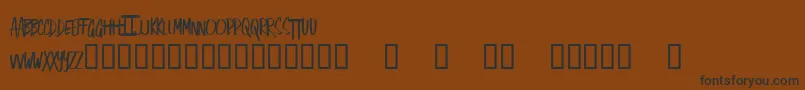 SingOut Font – Black Fonts on Brown Background