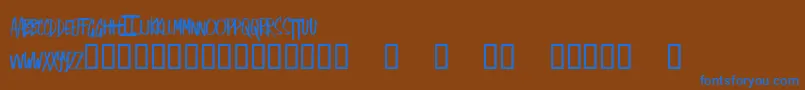 SingOut Font – Blue Fonts on Brown Background
