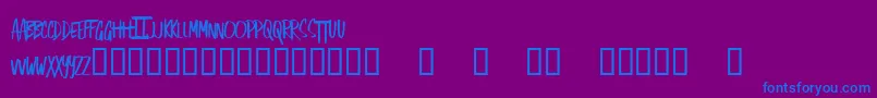 SingOut Font – Blue Fonts on Purple Background