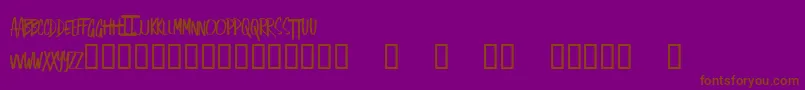 SingOut Font – Brown Fonts on Purple Background