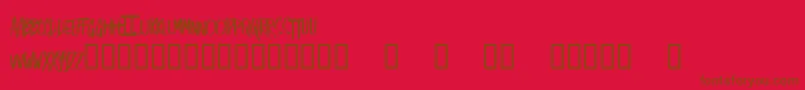 SingOut Font – Brown Fonts on Red Background