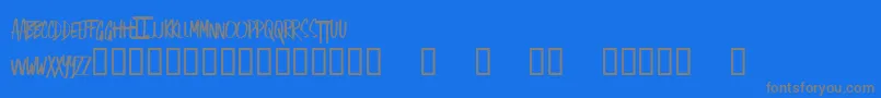 SingOut Font – Gray Fonts on Blue Background