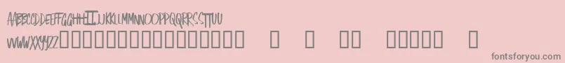フォントSingOut – ピンクの背景に灰色の文字