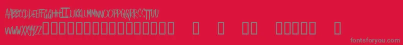 SingOut Font – Gray Fonts on Red Background