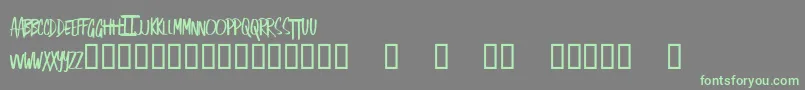 Шрифт SingOut – зелёные шрифты на сером фоне