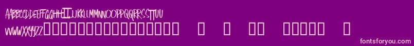 SingOut Font – Pink Fonts on Purple Background