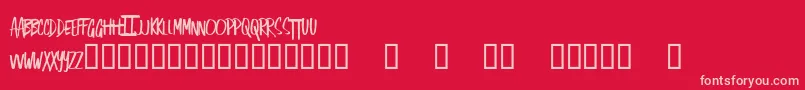 Fonte SingOut – fontes rosa em um fundo vermelho