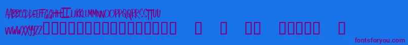 SingOut Font – Purple Fonts on Blue Background