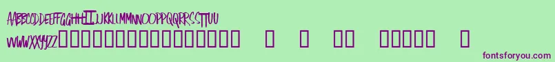 Шрифт SingOut – фиолетовые шрифты на зелёном фоне
