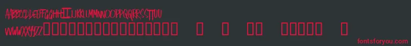 SingOut Font – Red Fonts on Black Background