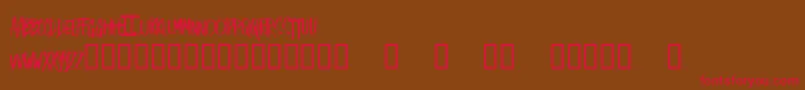 SingOut Font – Red Fonts on Brown Background