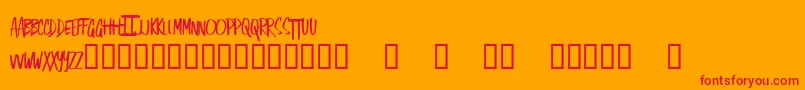 Шрифт SingOut – красные шрифты на оранжевом фоне