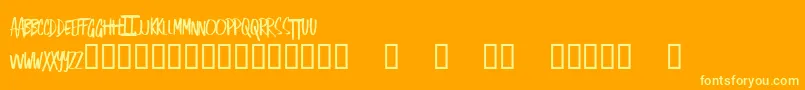 フォントSingOut – オレンジの背景に黄色の文字
