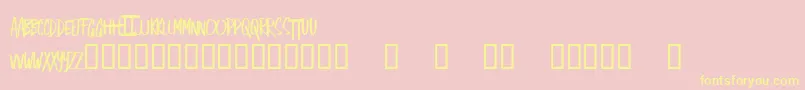 SingOut Font – Yellow Fonts on Pink Background