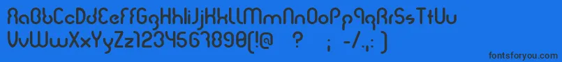 Шрифт Judit – чёрные шрифты на синем фоне