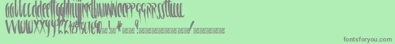 Spiral Font – Gray Fonts on Green Background