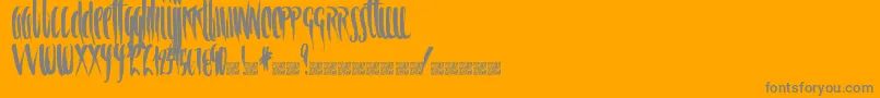 Spiral Font – Gray Fonts on Orange Background