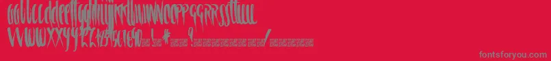 Spiral Font – Gray Fonts on Red Background