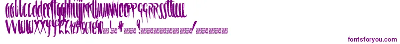 Spiral Font – Purple Fonts on White Background