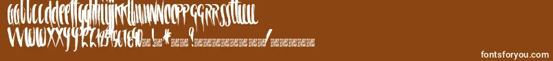 Spiral Font – White Fonts on Brown Background