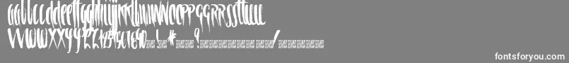 Spiral Font – White Fonts on Gray Background